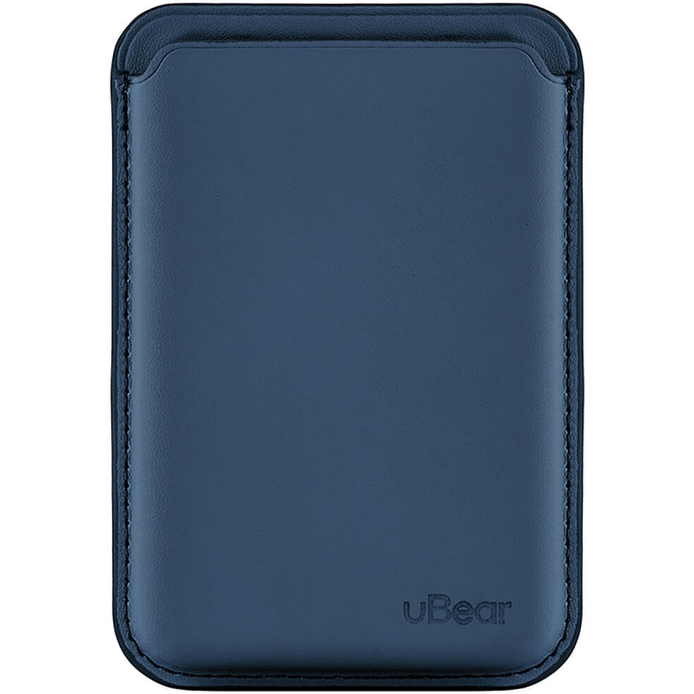 Чехол защитный uBear Shell Case, кардхолдер, эко-кожа, тёмно-синий